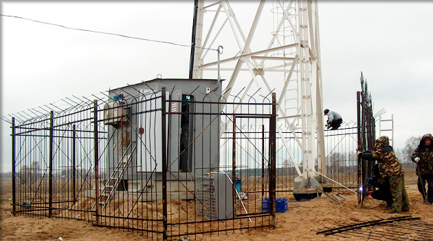 Антенны, вахтовый домик<br>контейнер-аппаратная